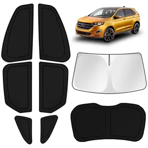 Canvcle Car Window Shades for Ford Edge 2015-2020 2021 2022 2023 2024 Windshield Sun Shade Side Window Cover UV Block Privacy Protection Accessories for Camping Blackout Rear Back Full Set 8PCS