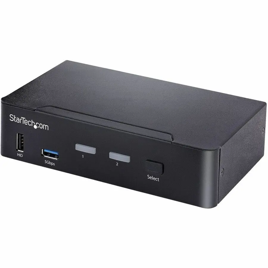 StarTech USB-C KVM Dual Port Switch, 2-Channel DisplayPort with USB-C Ports & Switching Input SV231DPUCA