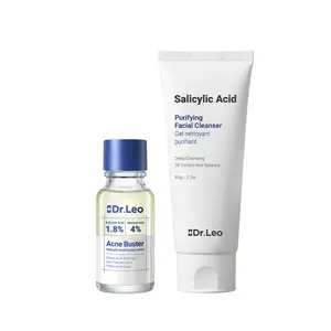 【On Sale】Dr.Leo Clear Skin Set: Oil Control Facial Cleanser + Drying Lotion Plus with 1.8% Encapsulated Salicylic Acid & Niacinamide for 24H Acne Relief #Summervibes