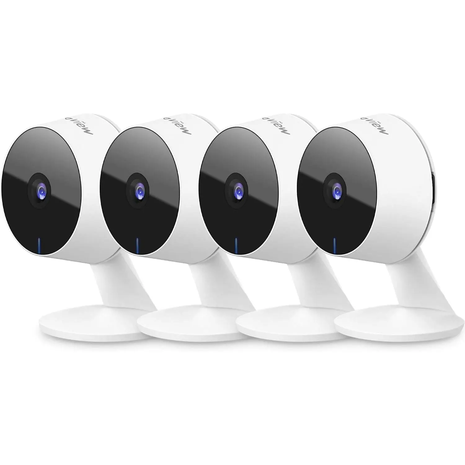 Cameras 4 count,   Camera Indoor 1080P,  Cameras Wired for , Motion Detection, Two-Way Audio, Night Vision, Phone App, Works with Alexa, iOS & Android & Web Access