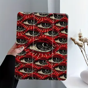 Gothic Red All Seeing Eyes iPad Stand Case, Transparent Acrylic Hard Back Panel With Pencil Slot, Scratch-resistant Ultra-thin Protective Case, Shock-resistant Full Cover Suitable for Offices Schools and Homes, Tablet Stand Holder, Ipad Accessories
