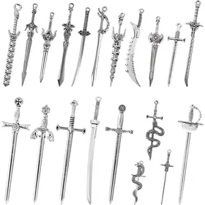 20 count Sword Bookmark, Metal Mini Sword,  Book Mark Page Marker Reading Accessories Gifts for Men Boys Students