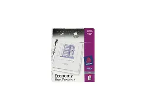 Avery 74090 Top-Load Poly Sheet Protectors, Economy Gauge, Letter, Clear, 50/Box