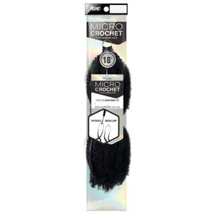 Mane Concept Pristine Micro Crochet 100% Human Hair Pre-Looped Braid - PRHC104 AFRO KINKY 18"