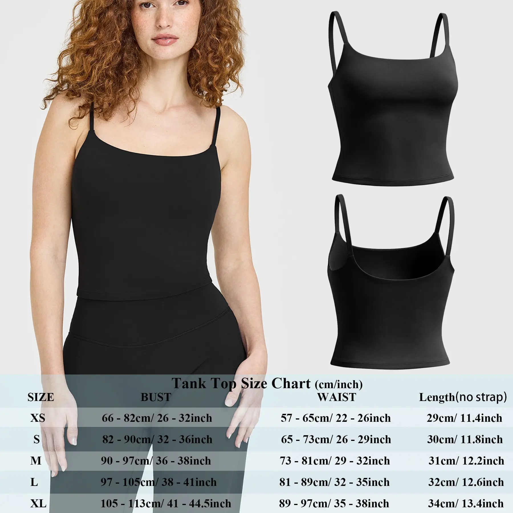 Black Strappy Tank Top