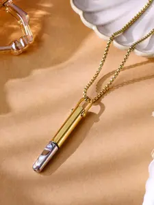 Breathing Necklace Stainless Steel Detachable Core Anxiety Relief, Mindfulness Breathing, Stress Relief Gift for Men and Women