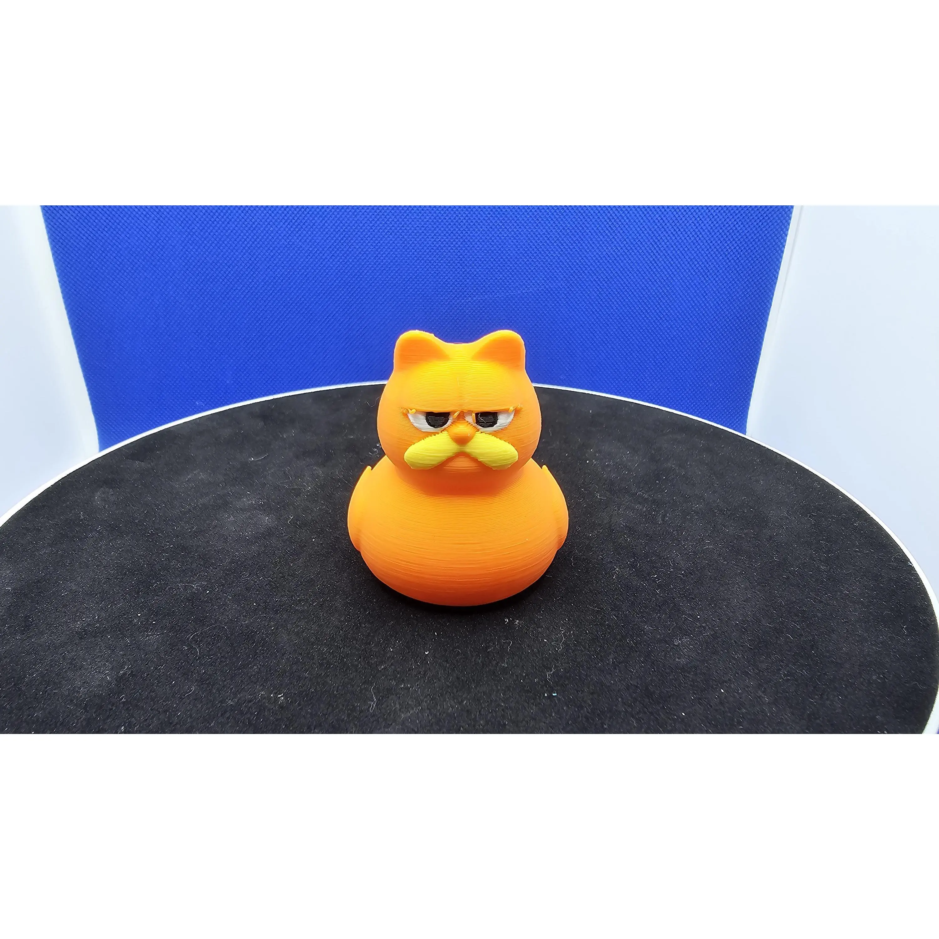 Garfield Cat Duck Hybrid, 3D Printed Orange Chibi Toy, Cat Lover Gift