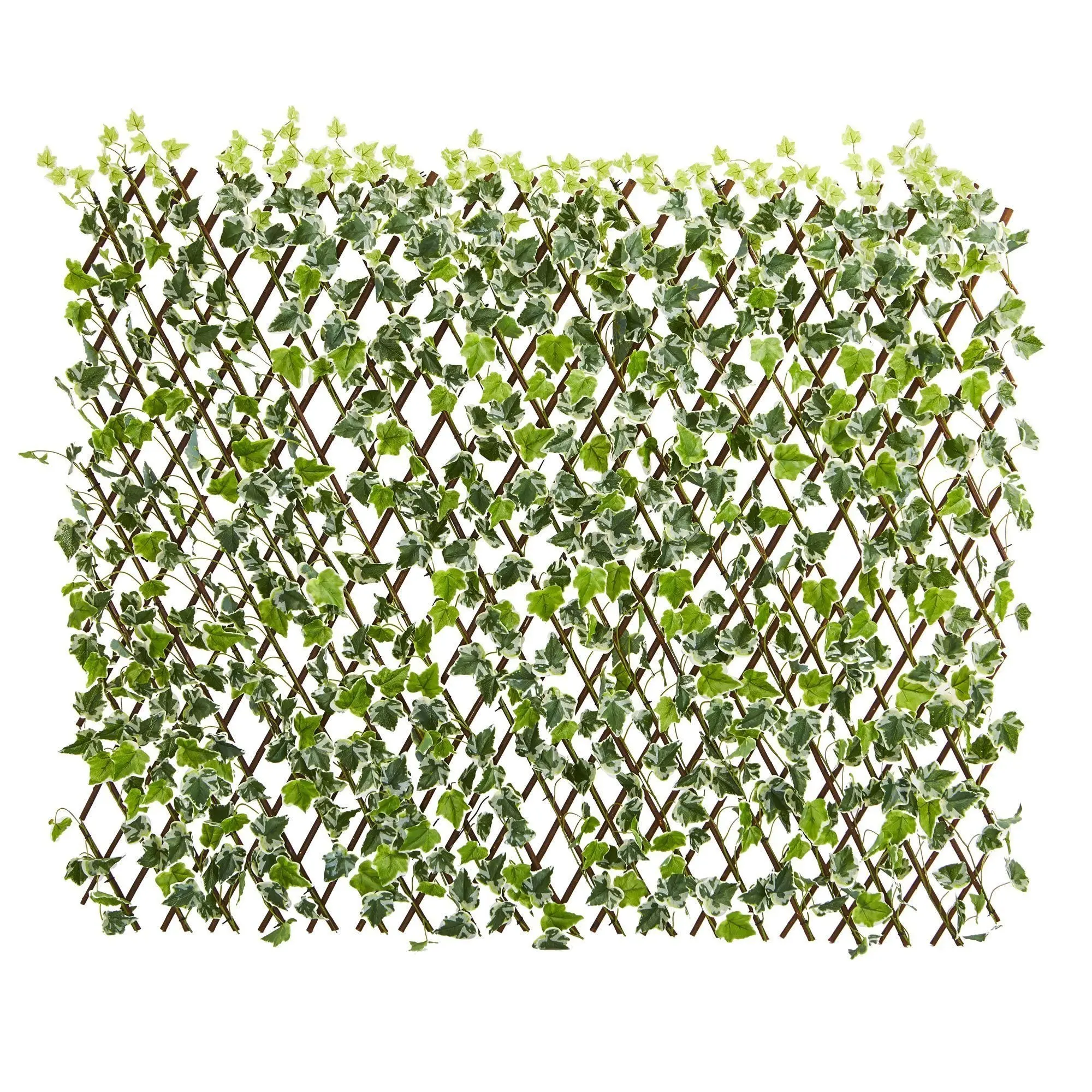 39-in Expandable Outdoor English Ivy Garden Trellis Fence, UV-Resistant, Waterproof Decorative Garden Fences for Patio