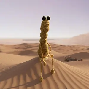 Marcus the Worm Crochet Plushie Handmade: Amigurumi Toy DIY Gift for Christmas, I don't like this rock