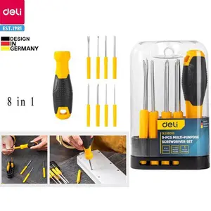 Hand Screwdriver Set 8 in 1 Phillips Slotted Professional Cushion Grip Magnetic Home Improvement Tool