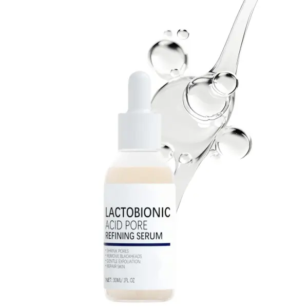 Lactobionic Acid AHA Serum for Face, Pore Refining Exfoliator that Smooths Skin Texture, Water-Light Formula for Oil Control, Beauty Products 1 fl oz (30ml)