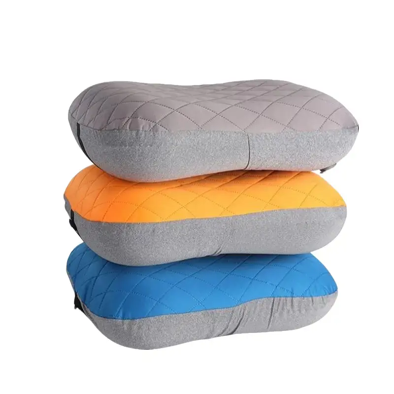 Superlight Inflatable Camping Pillow - Compact and Small Size Soft Polyester with Removable Machine Wash Cover, Easy to Inflate for Hiking and Travel Neck Support, Removable Cover, Hiking / Light Outdoor, Superlight Camping Pillows
