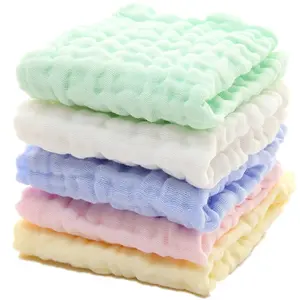 Baby Washcloths - Natural Cotton Baby Wipes - Soft Newborn Face Towel and Washcloth for Sensitive Skin, Registry as Shower, 5 Pack 12x12 inches