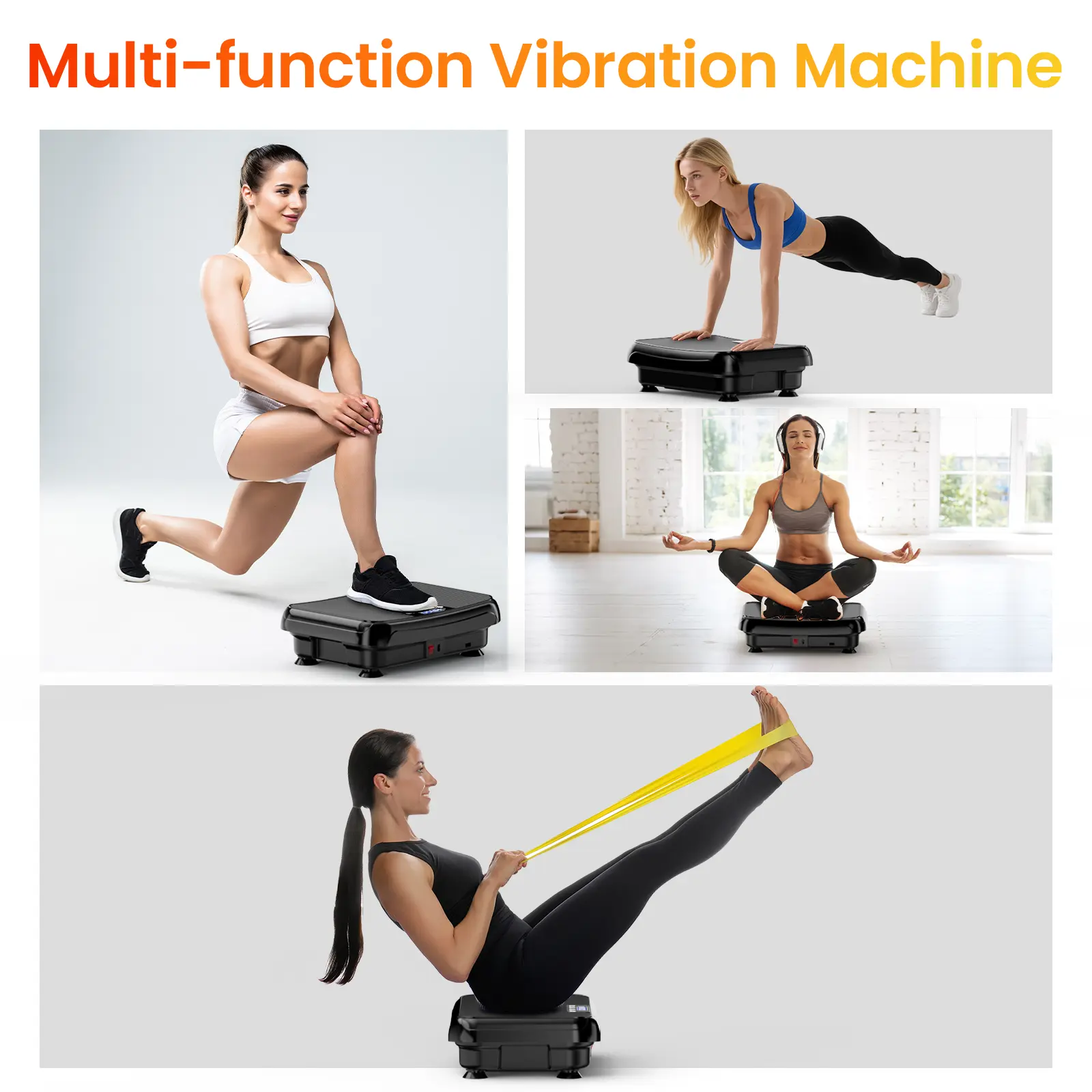Tisscare Mini Vibration Plate Exercise Machine, Lymphatic Drainage Device,  Whole Body Workout Platform for Home Fitness, Pure Black Easy to Clean,  Simple to Use, Great Gift for Women & Girls - TikTok