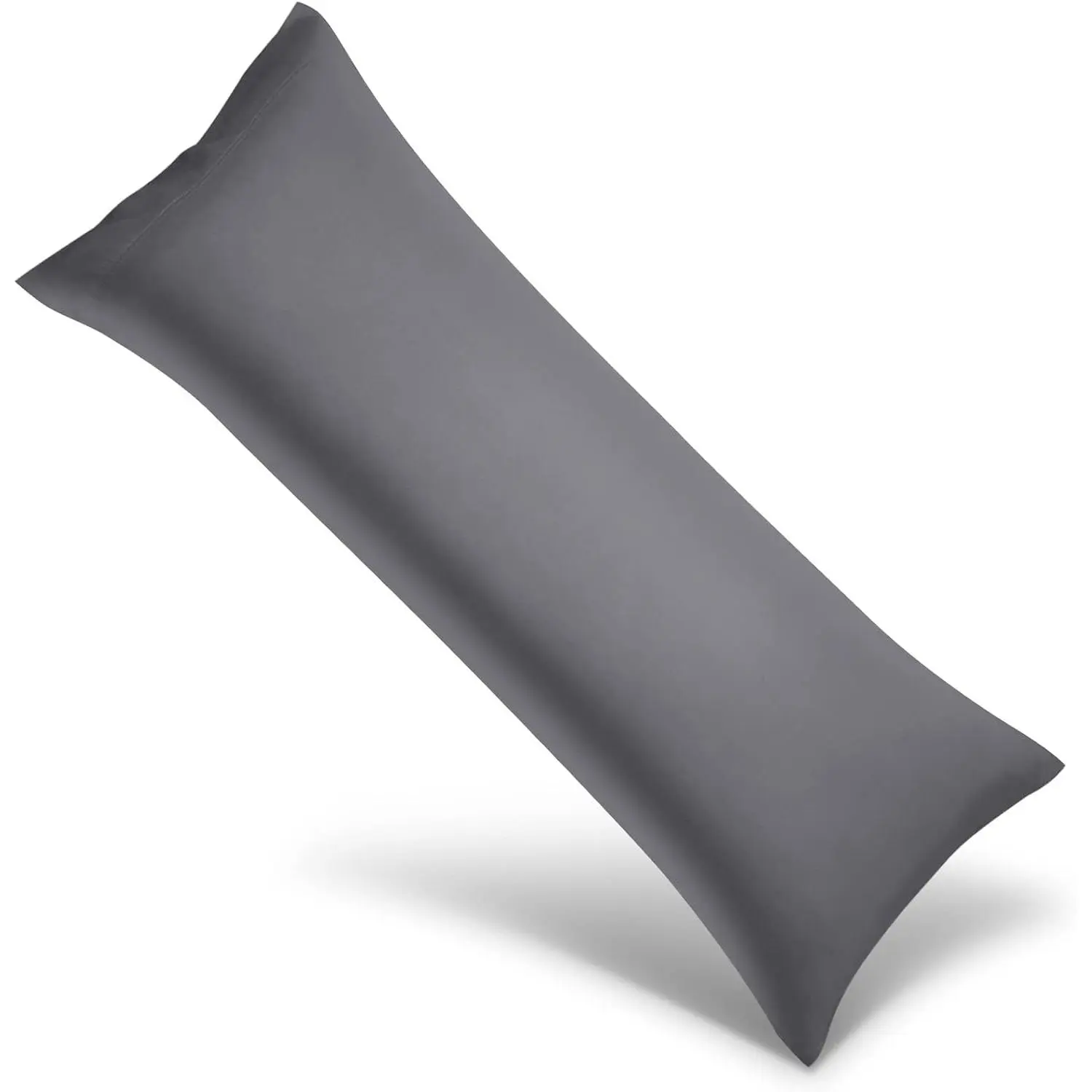 Bamboo Rayon Body Cooling Pillowcase - Silky Bedding, Breathable Cool Soft, Hair & Skin Friendly, Dark Grey, 1 Pack, Body(20x54)IN, for Nighttime Wear & Bedroom Use