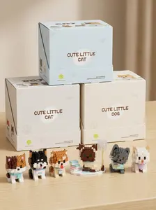 Easter STEM Building Blocks for Kids, 151-235PCS Animal Construction Set with Cat & Dog Figures, Puzzle & Activity Toy, Easter Basket Stuffers or Birthday Gift for Boys & Girls