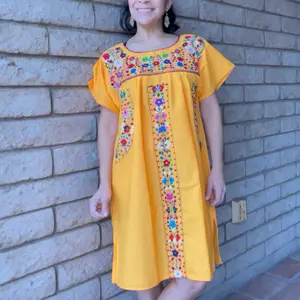 Vestido $45 Mexicano Handmade Embroidered Dresses in Oaxaca hand made in Mexico, hecho a mano