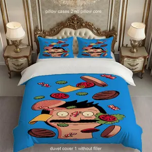 Bob's Burgers Maxtirx Printed Bedding Set, Breathable Comfort, All-Season Use, 100% Polyester Fabric, Gift Idea