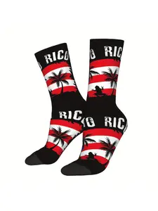 Puerto Rico Pride Sock Printed Man Polyester