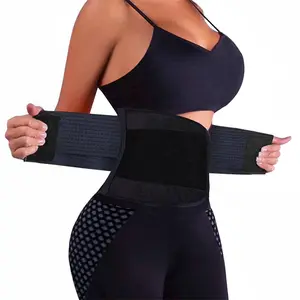 VENUZOR Waist Trainer Belt for Women Men - Breathable Neoprene Support Belt with Adjustable Velcro Closure for Workout & Daily Wear - Fabric