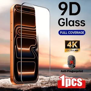Single-package (HD screen) 9D full-coverage tempered glass screen protector - compatible with iPhone 17 Pro Max/17 Air/16 Pro Max/15 Pro Max/15 Plus/14 Pro Max/13 Mini/12 Mini/11 Pro Max series, high light transmittance.