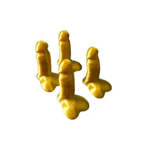 Hard Tire Valve Stem Cap 4pc by Plastered Design Co. Funny Gag Gift Novelty Prank Limited Edition Gold