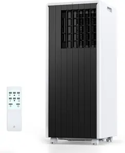 【Christmas Gift】8000 BTU Portable Window Air Conditioner, Cools Up to 350 Sq. Ft., 3 Cooling Modes, Dehumidifier, Fan, Energy Efficient for Bedroom, Office, Living Room Black