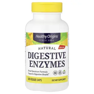 Healthy Origins Natural Digestive Enzymes, 180 Veggie Caps