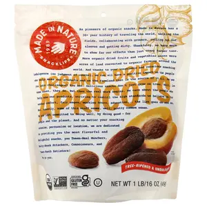 Made in Nature Organic Dried Apricots, Tree-Ripened & Unsulfured, 1 lb (454 g)