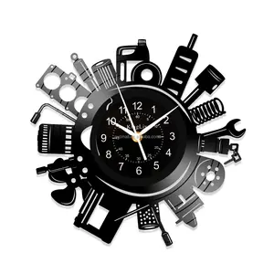 Retro Vinyl Record Wall Clock - Creative Music Room & Office Decor