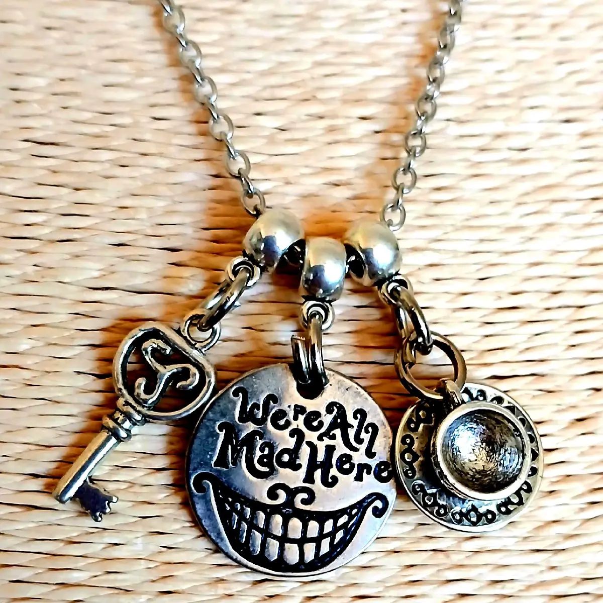 Alice in Wonderland Necklace with Hot Charms