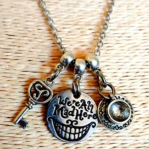 Alice in Wonderland Necklace with Hot Charms