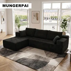 （2 packages shipped）110inch high-density sponge hardness 30D thickness 70cm No Assembly Modular Cloud Sofa Compression Couch in a Box automatically unfolds in 5seconds Deep Seat Memory Foam Sectional Couch for Small Apartment Living Room Bedroom Furniture