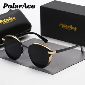 PolarAce, Premium Elegant Sexy Cat Eye Frame Polarized Sunglasses, For Men Women Casual Business Outdoor Sports Party Vacation Travel Driving Fishing Supplies Photo Props