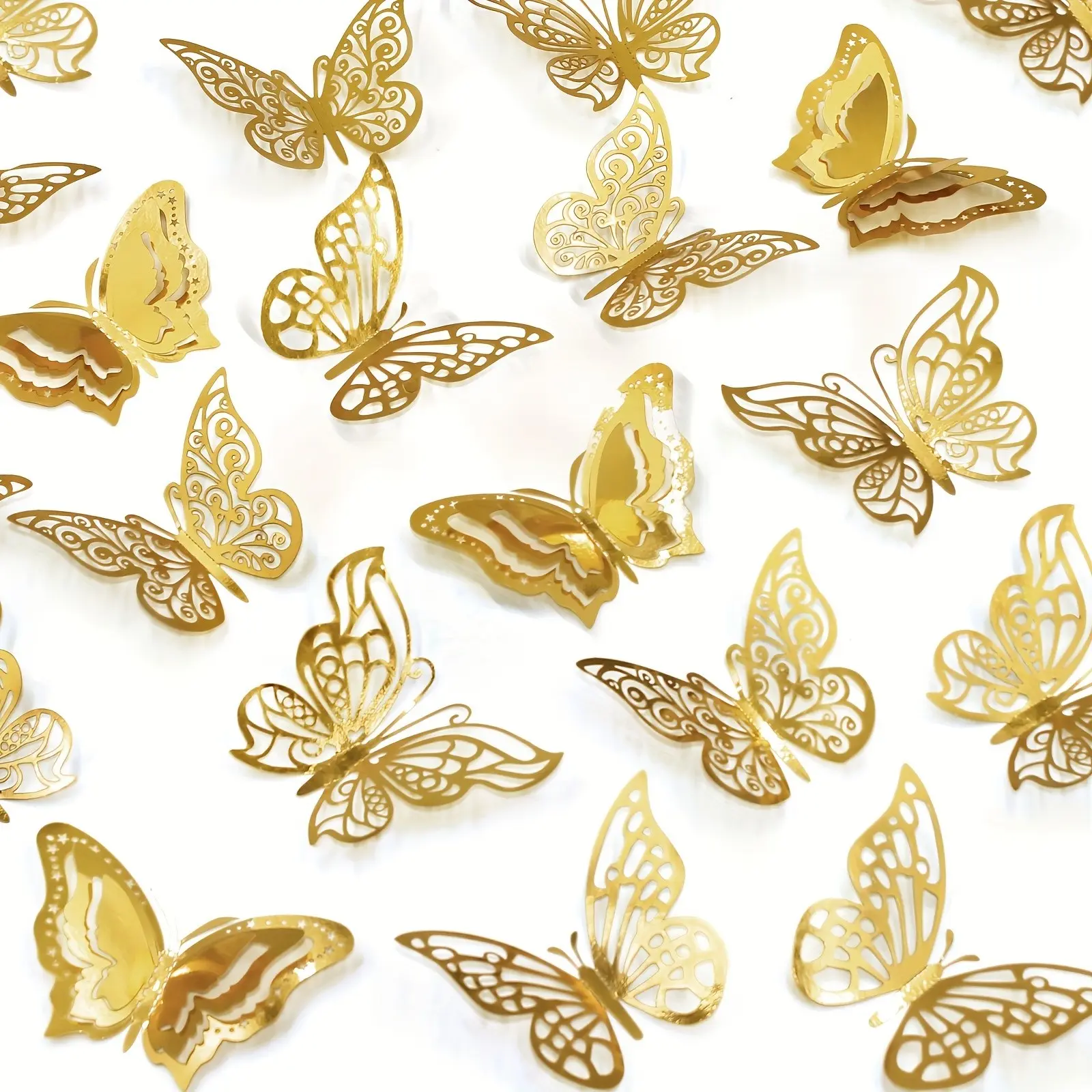 48pcs 3D Butterfly Wall Stickers, Decorative Sticker, Home Wall Decor Decals, Party Balloon Decoration, Craft Butterflies, Flower Bouquets, Floral Art Gifts, Decoration Items