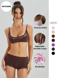 Lace Lingerie Set for Women, Sexy French Style Casual Bra and Panty, Comfortable Home Wear, Elegant Underwear Collection