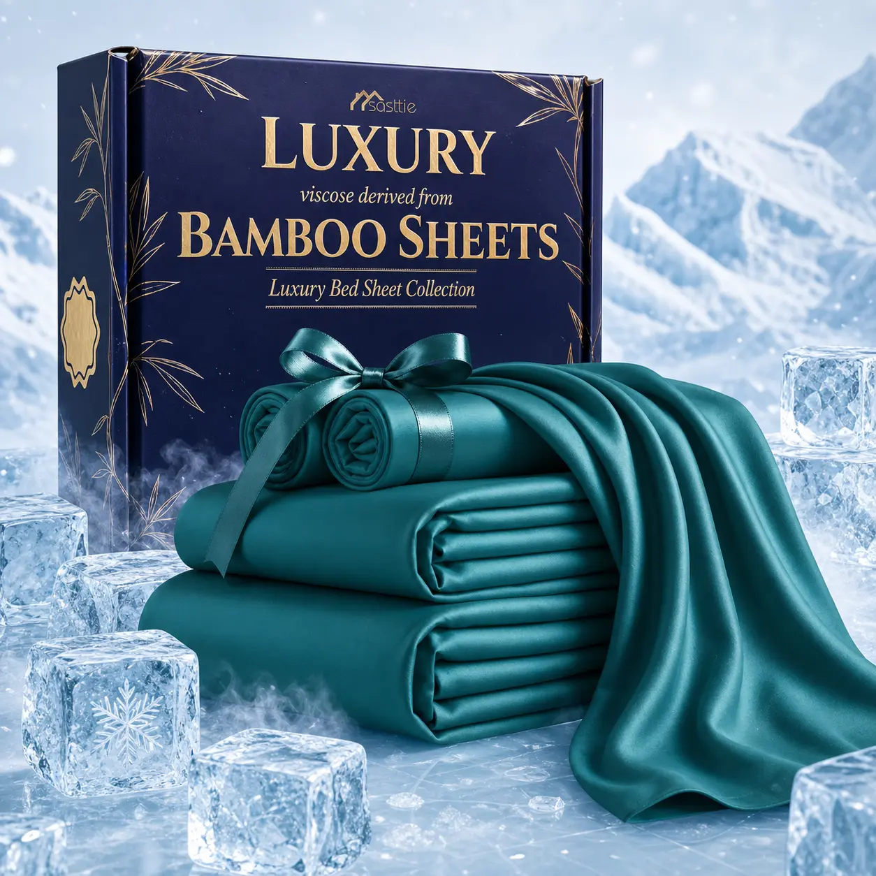MUXHOMO Extra Deep Pocket Bamboo Sheets - 6 Pcs Breathable & Cooling Hotel Luxury Bed Sheets Set For Child, Easy & Secure Fit - Soft,Kids ' Sheet & Pillowcases And Breathable Night Sweats, Suitable for All Seasons, Twin/Full/Queen/King
