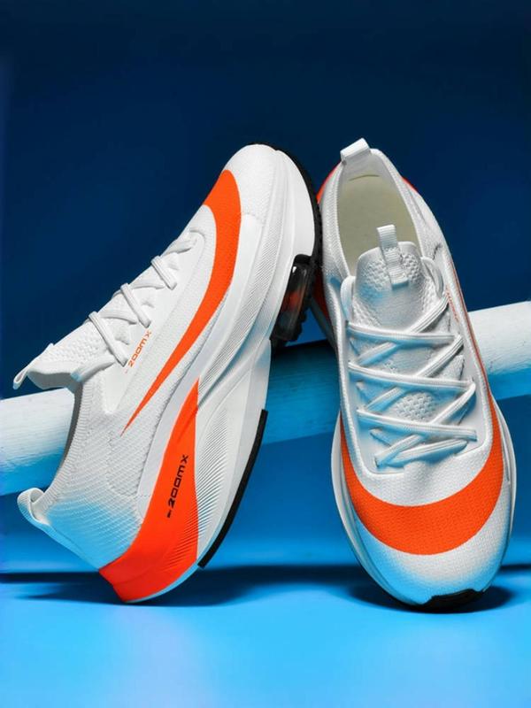 Unisex Letter & Striped Print Casual Breathable Sneakers, Air Sole Sneakers for Daily Wear, Versatile Athleisure Style, Fashionable Running Shoes Unisex Letter & Striped Print Casual Breathable Sneakers, Air Sole Sneakers for Daily Wear, Versatile Athleisure Style, Fashionable Running Shoes