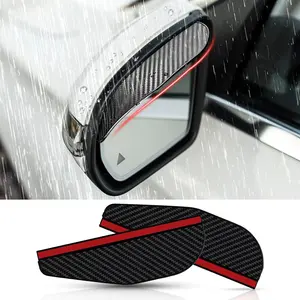 Car Rearview Mirror Rain Cover, Carbon Fiber Pattern Rearview Mirror Rain Cover, All-weather Sunshade & Snow Protector for Vehicles, Blind Spot Mirrors