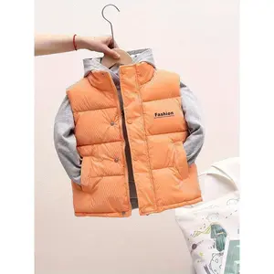Zipease, Youngsters' Cozy Winter Vest - Sleeveless, Warm Winter Jacket for Boys & Girls, Casual Style with Stand Collar(Gift)11