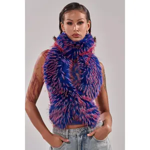 FEEL ME BABY FUR BLOUSE IN BLUE