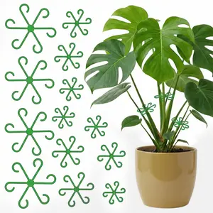 16 Indoor Plant Stem Support Stands, Reusable Clips in 4 Sizes, Suitable for Philodendron, Orchids, Pothos