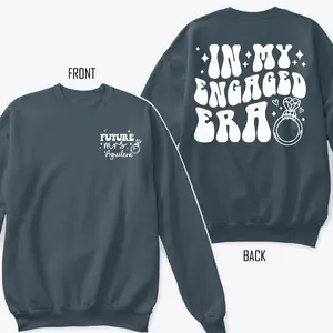 In My Engaged Era Shirt, Fiancé Shirt, Custom Future Mrs. Shirt, Engagement Gift for Her, Bridal Shower Gift T-Shirt Unisex Classic Collar, Gift for him, Gift for her, Menswear Top, Womenswear Top