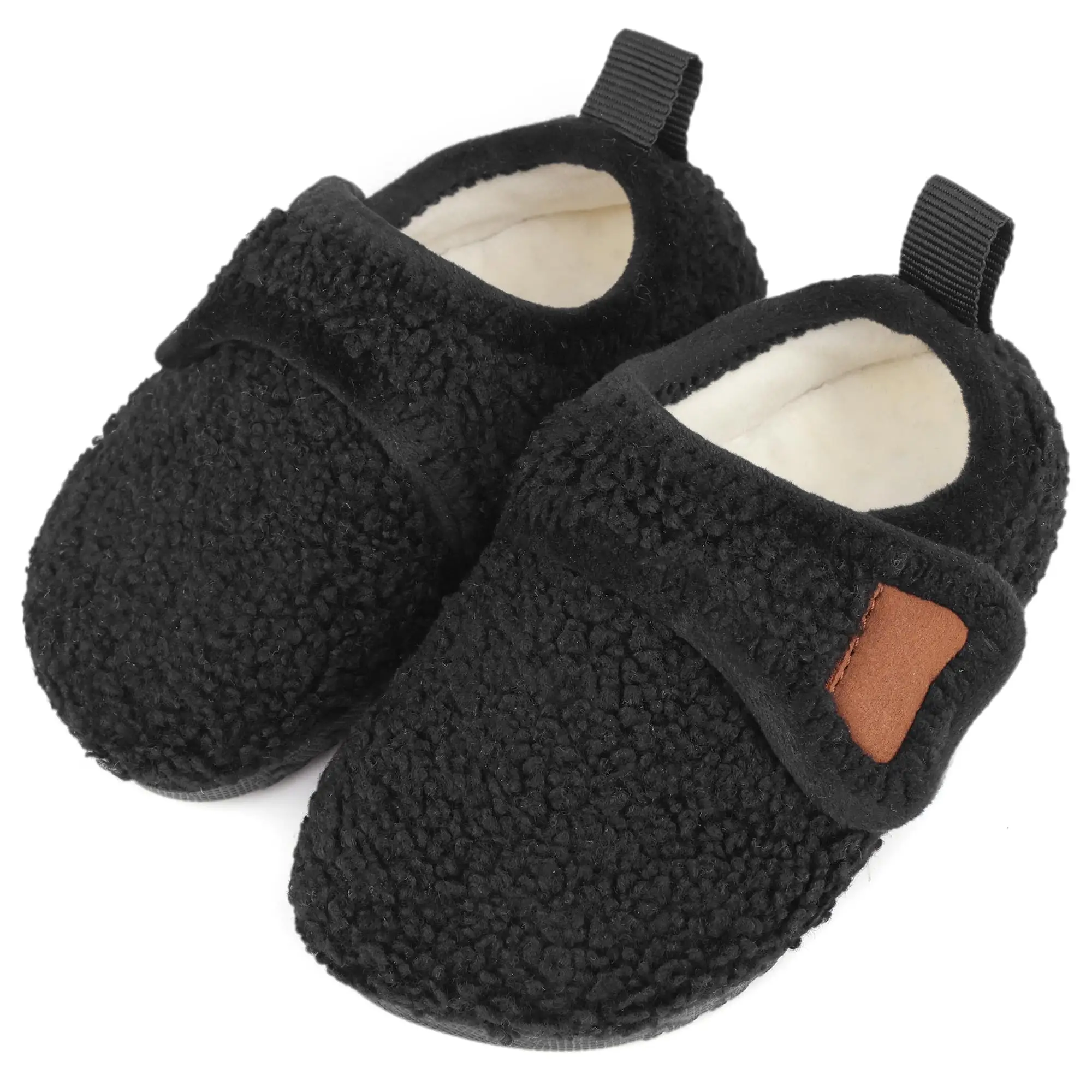 Toddler Slipper Boys Girls Warm House Slippers Plush Linned Kids Slip on Sock Cozy Lightweight Indoor Outdoor Home Shoes