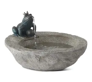 RC Home Decor-17" Frog Fountain Garden Statue Resin Stone