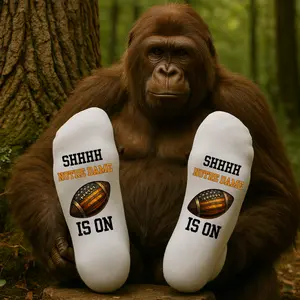 Notre Dame, Taylored Family Game Day Socks SHHHH The Game Is On Football Fan Edition Moisture Wicking Sports Socks 100% Polyester One Size Fits Most Adult L Las Vegas