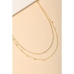 Layered coin choker necklace