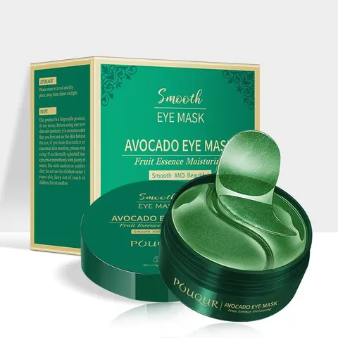 Avocado Moisturizing Eye Bagmask 60pcs/set Under Eye Mask Eye Care Product for Dark Eye Bags Skin Care Gift Moisturizer Hydrating Comfort, Hyaluronic, Daily