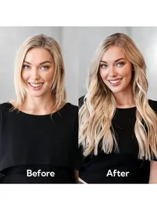 50 Pieces 30g I-Type Keratin Capsule Human Hair Extensions, Straight Hair Extensions, Light, 10-30 Inches, Natural Look, Suitable for All Skin Tones