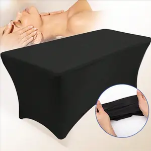 6FT Stretch Massage Table Cover Fitted Elastic Bed Sheet with Feet Pockets for Beauty Salon Lash Spa Professional Look and Feel Body Care Massagetable